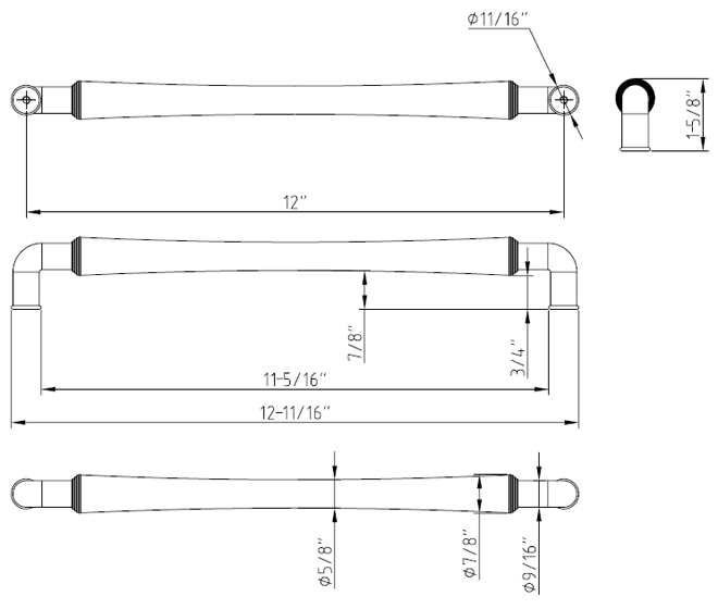 Bremen 2 537-12 Appliance Pull