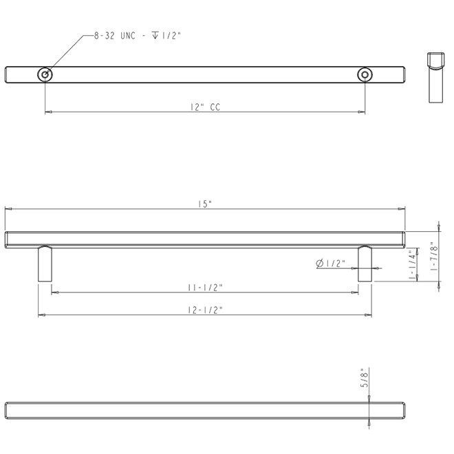 Dominique 845-12 Appliance Pull