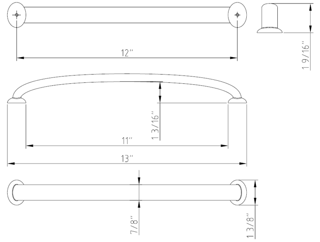 Hudson 650-12 Appliance Pull Hudson 650-12 Appliance Pull