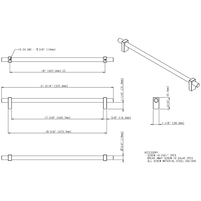 Larkin 1 478-18 Appliance Pull