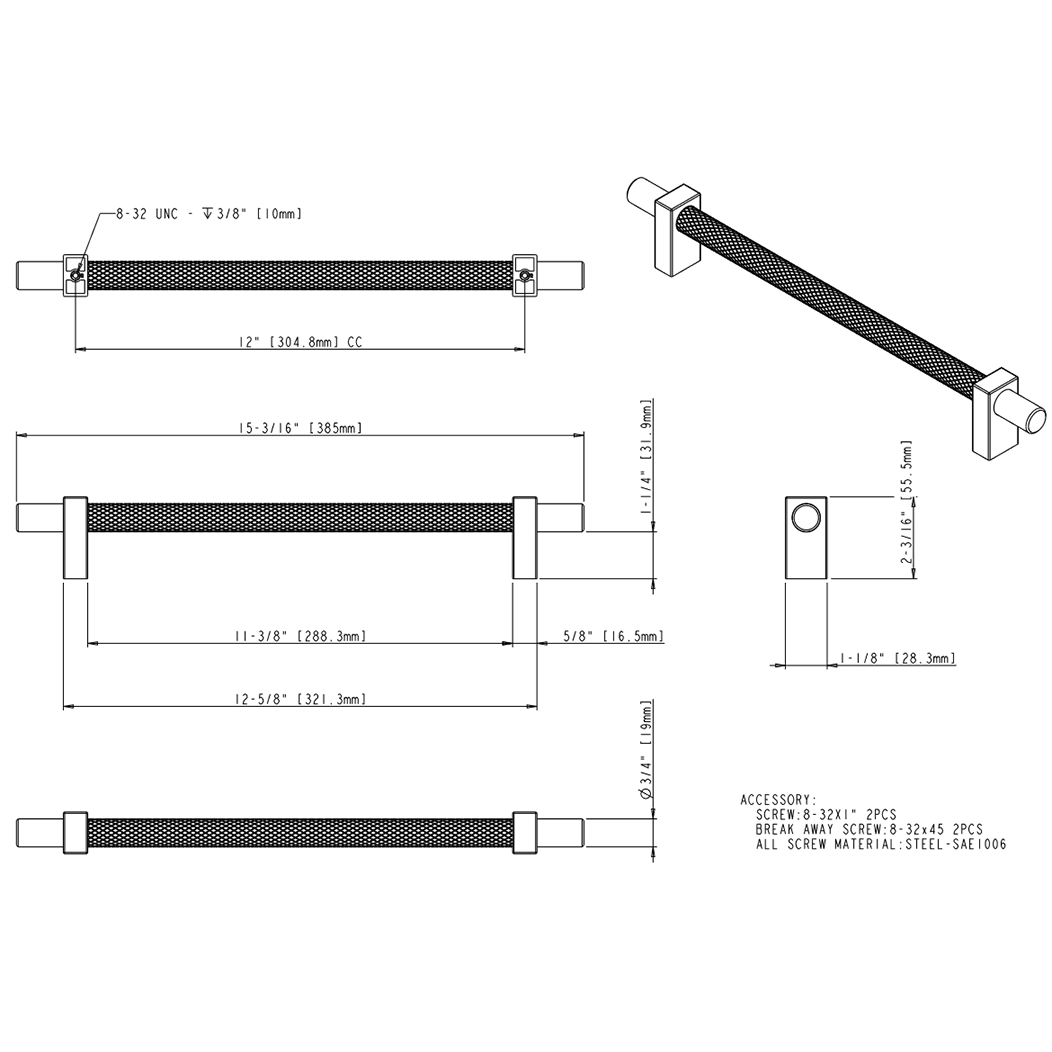 Larkin 3 598-12 Appliance Pull