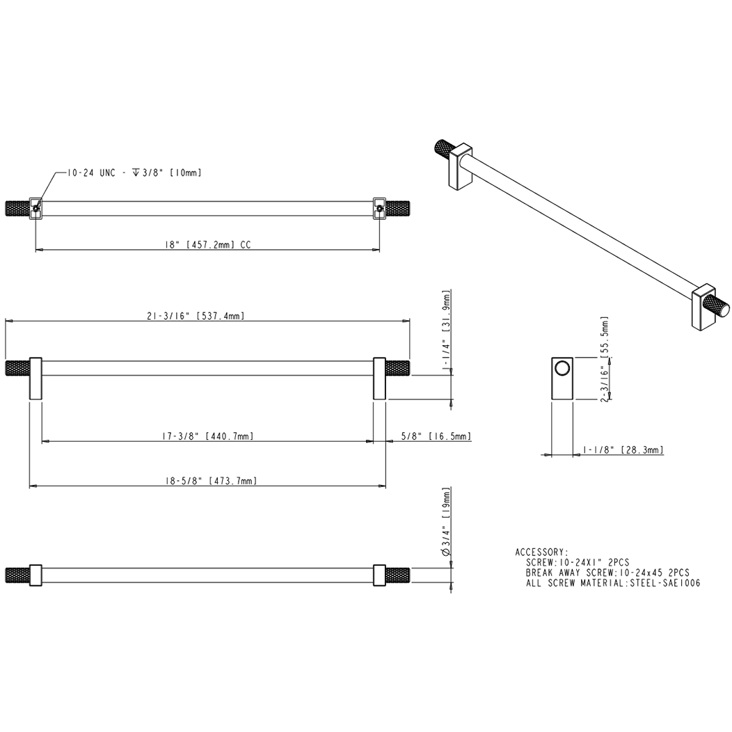 Larkin 4 698-18 Appliance Pull Larkin 4 698-18 Appliance Pull