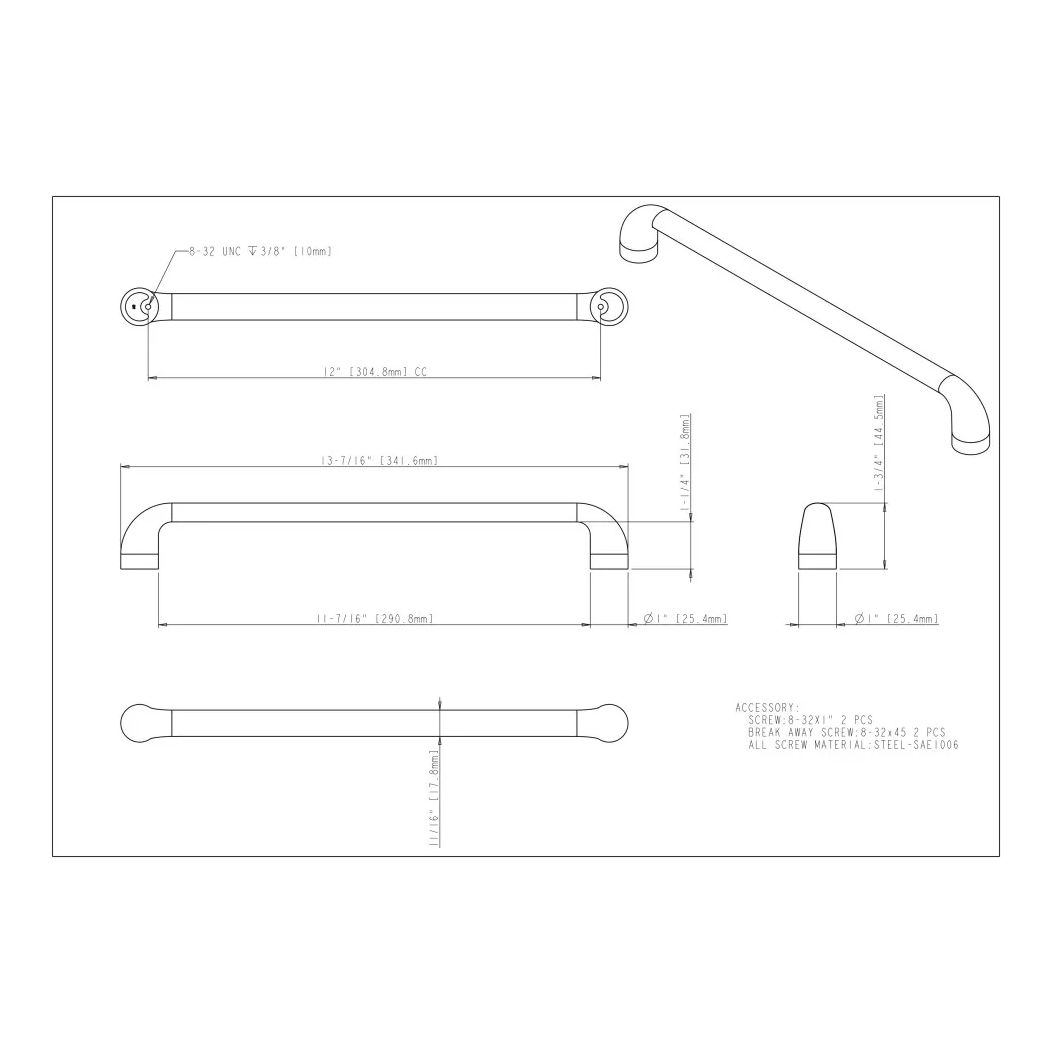 Loxley 329-12 Appliance Pull Loxley 329-12 Appliance Pull