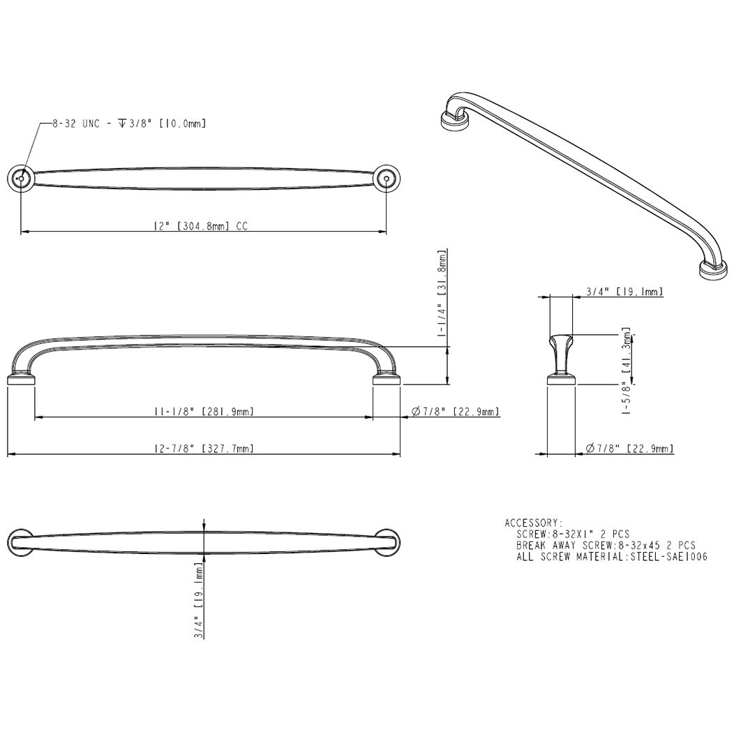 Weser 410-12 Appliance Pull Weser 410-12 Appliance Pull
