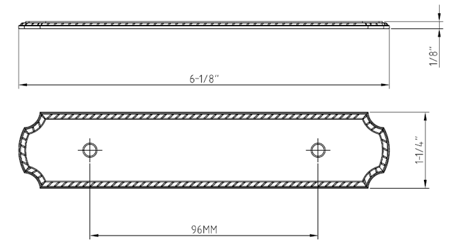 B812-96R Rope Pull Backplate