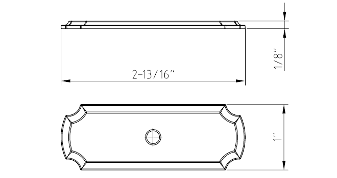 B812 Plain Knob Backplate