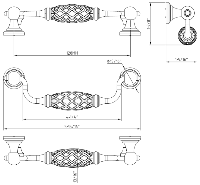 Tuscany 749-128 Drop Pull