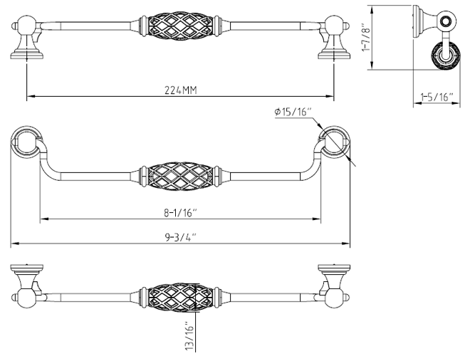 Tuscany 749-224 Drop Pull