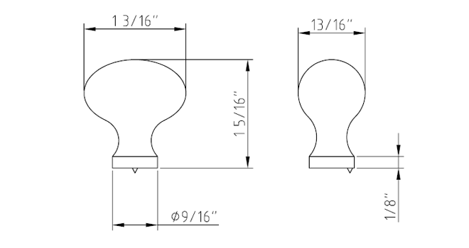 Bordeaux 3990 Knob