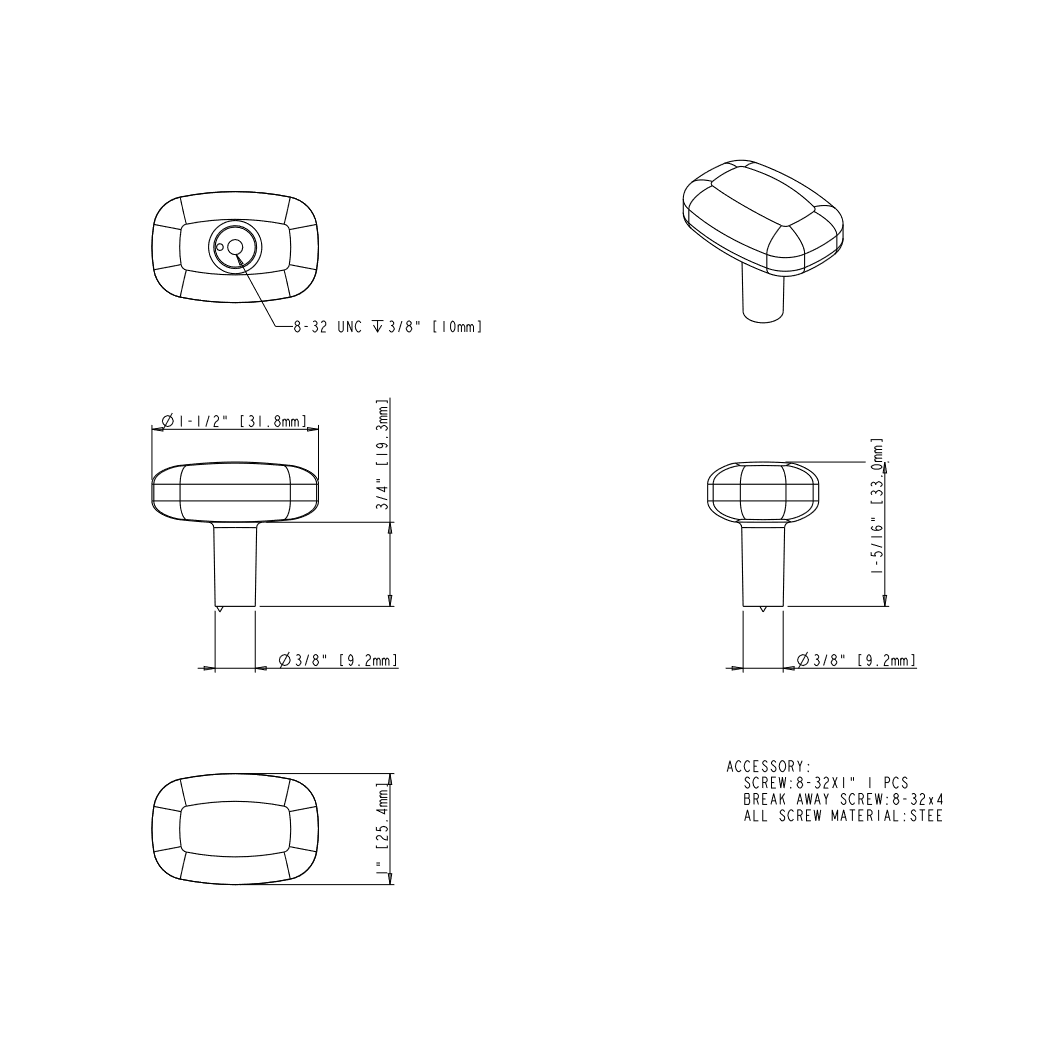 Jeffrey Alexander 329L Knob