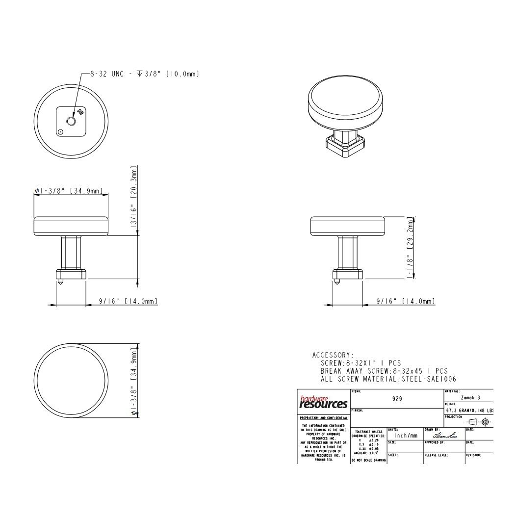 Ogden 929 Knob