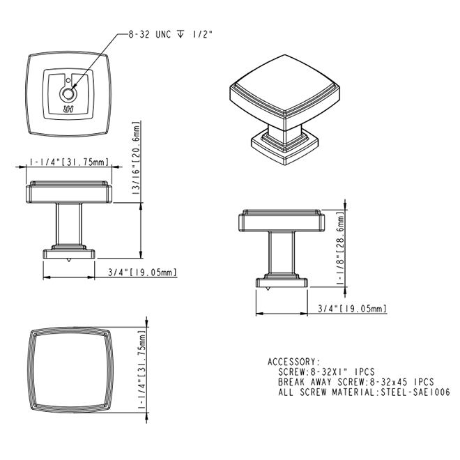 Renzo 141 Knob