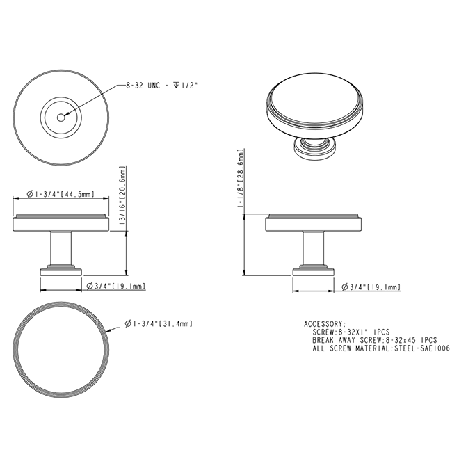 Richard 171L Knob