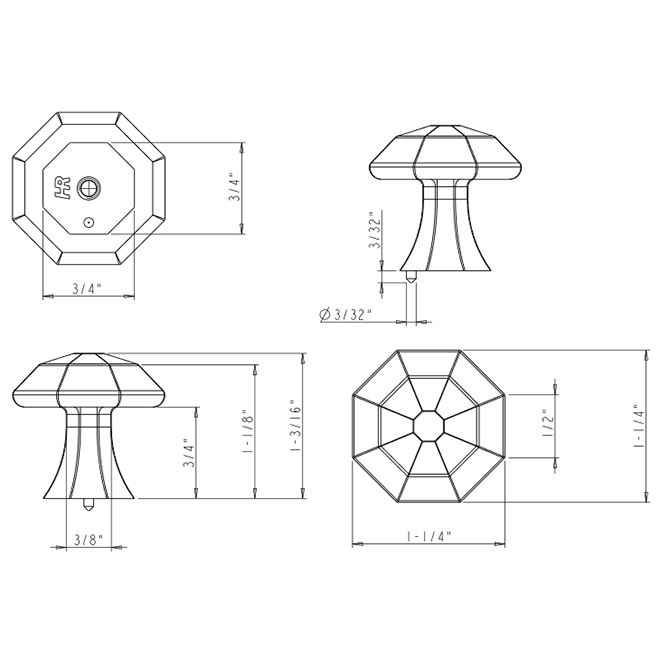 Wheeler 678 Knob