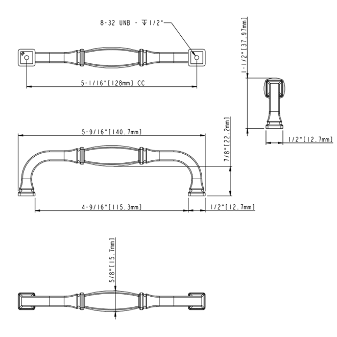 Audrey 278-128 Cabinet Handle