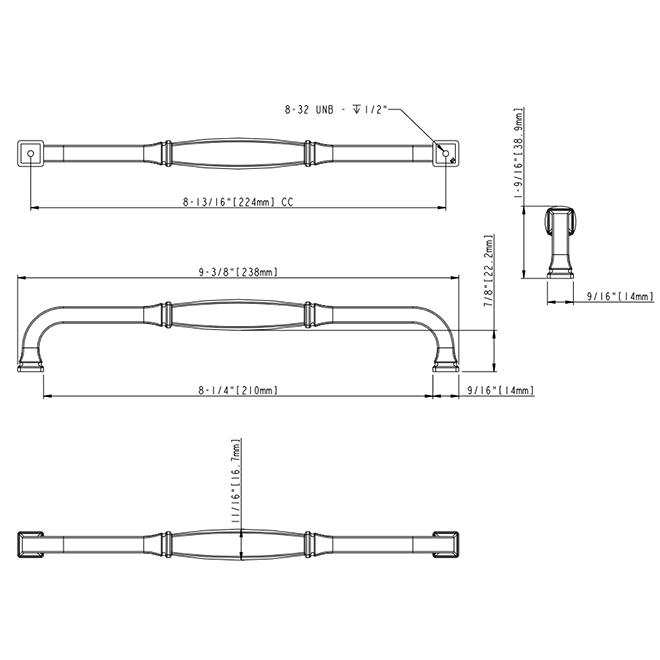 Audrey 278-224 Cabinet Handle