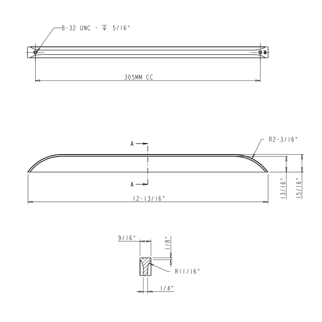 Jeffrey Alexander [484-305SBZ] Die Cast Zinc Cabinet Pull