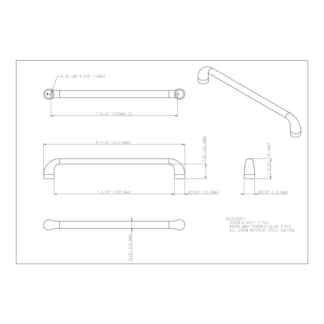 Jeffrey Alexander 329-192 Cabinet Pull