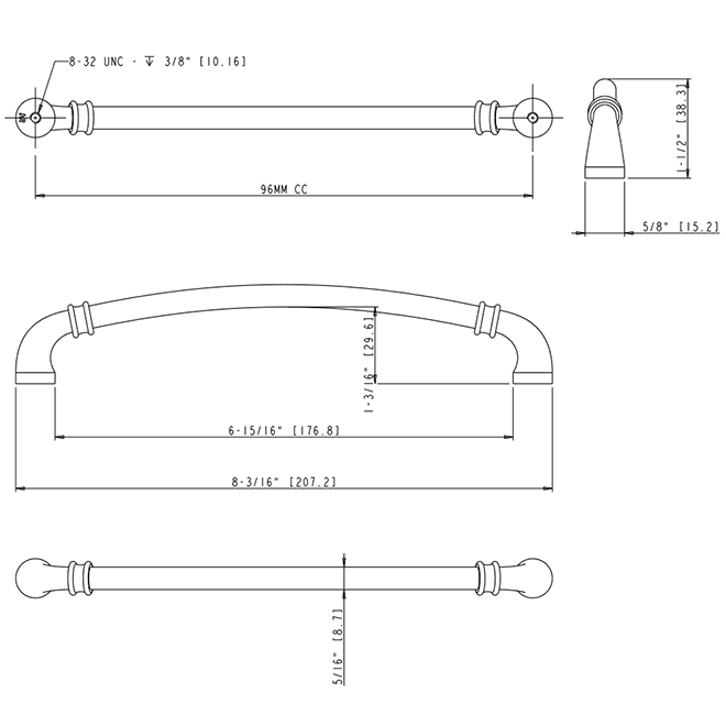 Marie 445-192 Cabinet Handle