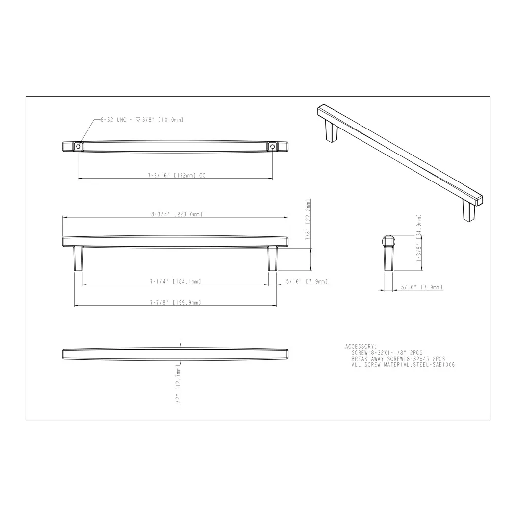 Jeffrey Alexander 905-192 Cabinet Pull