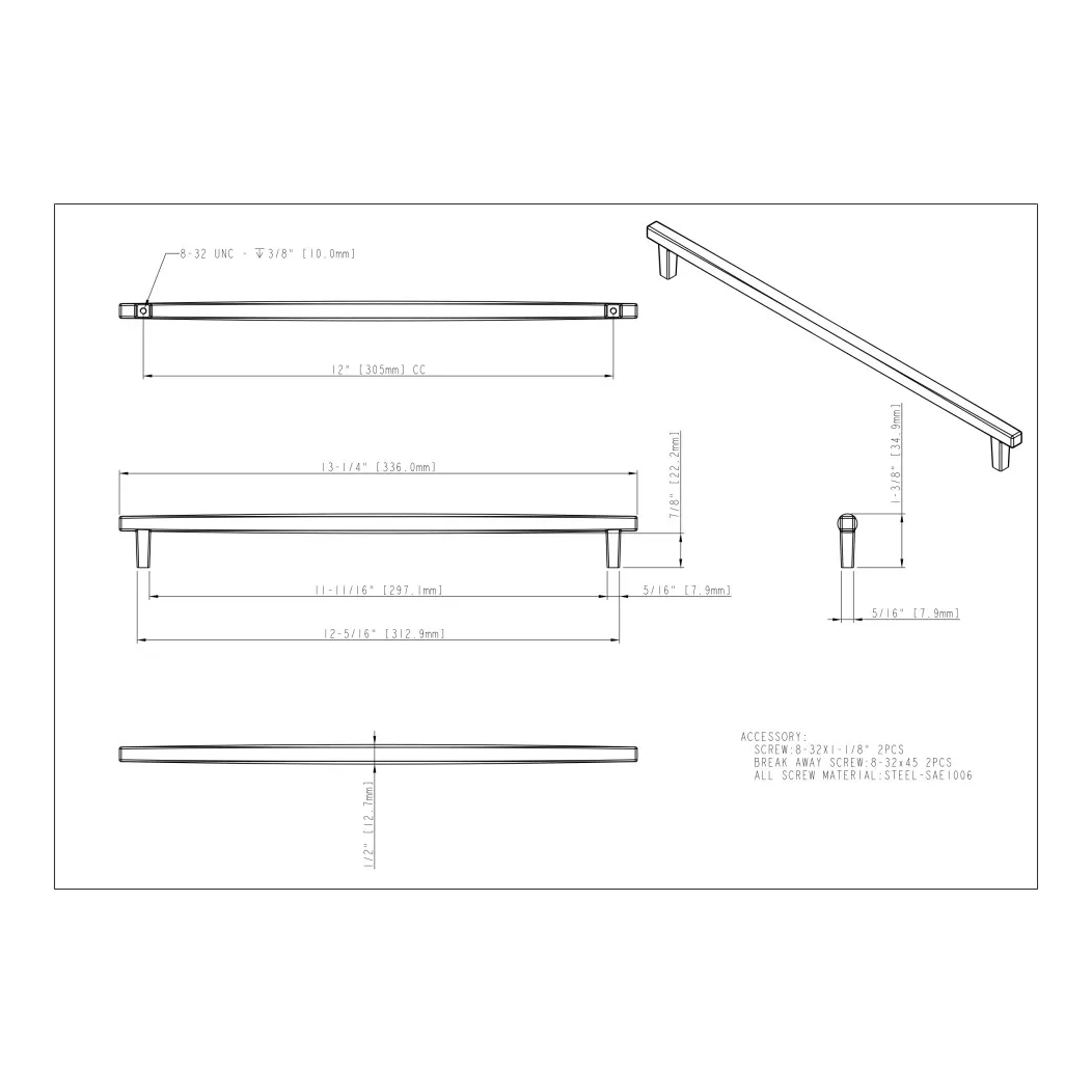 Jeffrey Alexander 905-305 Cabinet Pull