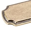Lightly Distressed Antique Brass Finish - Jeffrey Alexander Cabinet Hardware Backplates