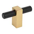 Matte Black & Brushed Gold Mixed Finish - Larkin 2 Series Hardware Collection - Jeffrey Alexander Decorative Hardware