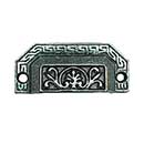 John Wright [088603] Cast Iron Drawer Bin Pull - Antique - Vintage Iron Finish - 3&quot; C/C - 3 1/2&quot; L