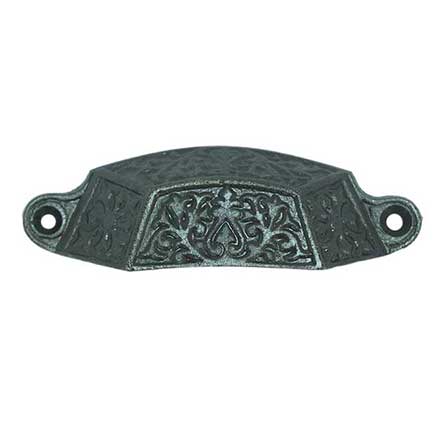 John Wright [088604] Cast Iron Drawer Bin Pull - Thistle - Vintage Iron Finish - 3 1/2&quot; C/C - 3 7/8&quot; L