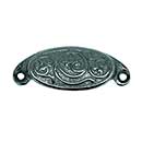 John Wright [088605] Cast Iron Drawer Bin Pull - Ivy - Vintage Iron Finish - 3&quot; C/C - 3 1/4&quot; L