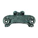 John Wright [088606] Cast Iron Drawer Bin Pull - Scroll - Black Nickel Finish - 3&quot; C/C - 4 7/8&quot; L