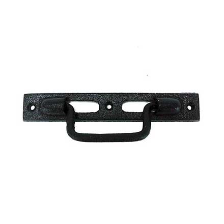 John Wright [088600] Cast Iron Drawer Drop Pull - Mission - Black Primer Finish - 5 1/4&quot; C/C - 6 1/2&quot; L