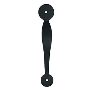 John Wright [088491] Forged Steel Cabinet Handle - Circle End - Flat Black Finish - 7" L