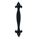 John Wright [088494] Forged Steel Cabinet Handle - Fleur-de-lis - Flat Black Finish - 9&quot; L