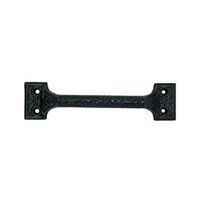 John Wright [088602] Cast Iron Cabinet Handle - Victorian - Oversized - Vintage Iron Finish - 5" C/C 6 1/16" L