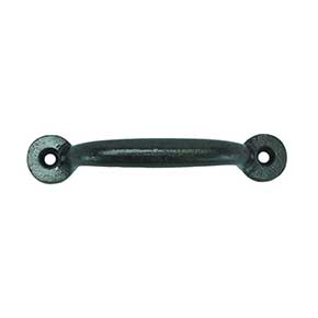 John Wright [088609] Cast Iron Cabinet Handle - Circle End - Standard Size - Vintage Iron Finish - 3" C/C 3 1/2" L