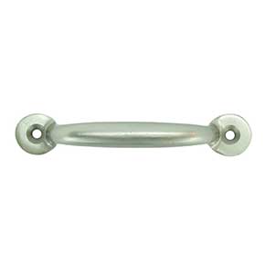 John Wright [088612] Cast Iron Cabinet Handle - Circle End - Standard Size - Satin Nickel Finish - 3" C/C 3 1/2" L