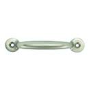 John Wright [088612] Cast Iron Cabinet Handle - Circle End - Standard Size - Satin Nickel Finish - 3" C/C 3 1/2" L