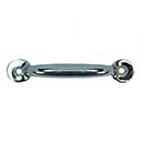 John Wright [088613] Cast Iron Cabinet Handle - Circle End - Standard Size - Polished Chrome Finish - 3&quot; C/C 3 1/2&quot; L