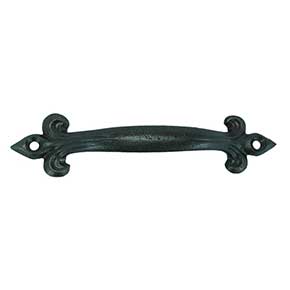 John Wright [088615] Cast Iron Cabinet Handle - Orleans - Standard Size - Vintage Iron Finish - 4" C/C 4 1/2" L