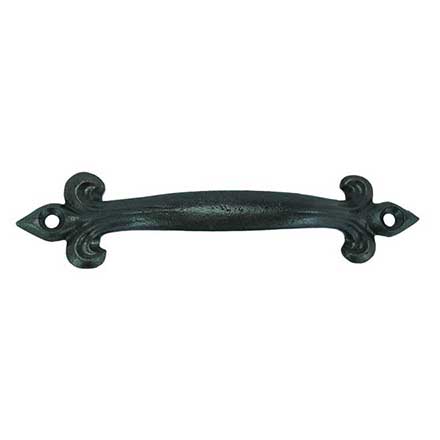 John Wright [088615] Cast Iron Cabinet Handle - Orleans - Standard Size - Vintage Iron Finish - 4&quot; C/C 4 1/2&quot; L