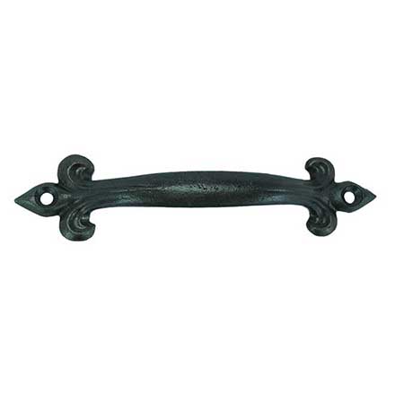 John Wright [088615] Cast Iron Cabinet Handle - Orleans - Standard Size - Vintage Iron Finish - 4&quot; C/C - 4 1/2&quot; L