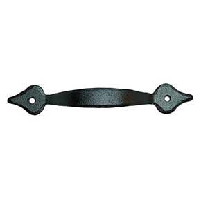 John Wright [088616] Forged Steel Cabinet Handle - Spade End - Standard Size - Flat Black Finish - 3 3/4" C/C 5 1/16" L