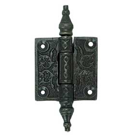 John Wright [088450] Cast Iron Cabinet Door Butt Hinge - Victorian - Vintage Iron Finish - Pair - 2" H x 2" W