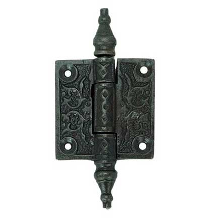 John Wright [088450] Cast Iron Cabinet Door Butt Hinge - Victorian - Vintage Iron Finish - Pair - 2&quot; H x 2&quot; W