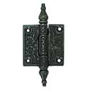 John Wright [088450] Cast Iron Cabinet Door Butt Hinge - Victorian - Vintage Iron Finish - Pair - 2&quot; H x 2&quot; W