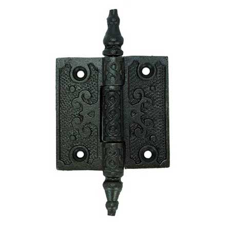 John Wright [088451] Cast Iron Cabinet Door Butt Hinge - Victorian - Vintage Iron Finish - Pair - 2 1/2&quot; H x 2 1/2&quot; W