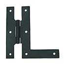 John Wright [088582] Cast Iron Cabinet Door Surface Hinge - HL-Hinge - Flat Black Finish - Set - 4&quot; H x 4&quot; W