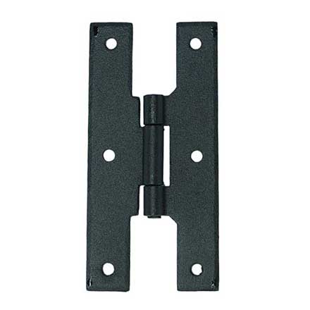 John Wright [088586] Cast Iron Cabinet Door Surface Hinge - H-Hinge - Flat Black Finish - Pair - 4&quot; H x 1 7/8&quot; W