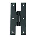 John Wright [088586] Cast Iron Cabinet Door Surface Hinge - H-Hinge - Flat Black Finish - Pair - 4&quot; H x 1 7/8&quot; W